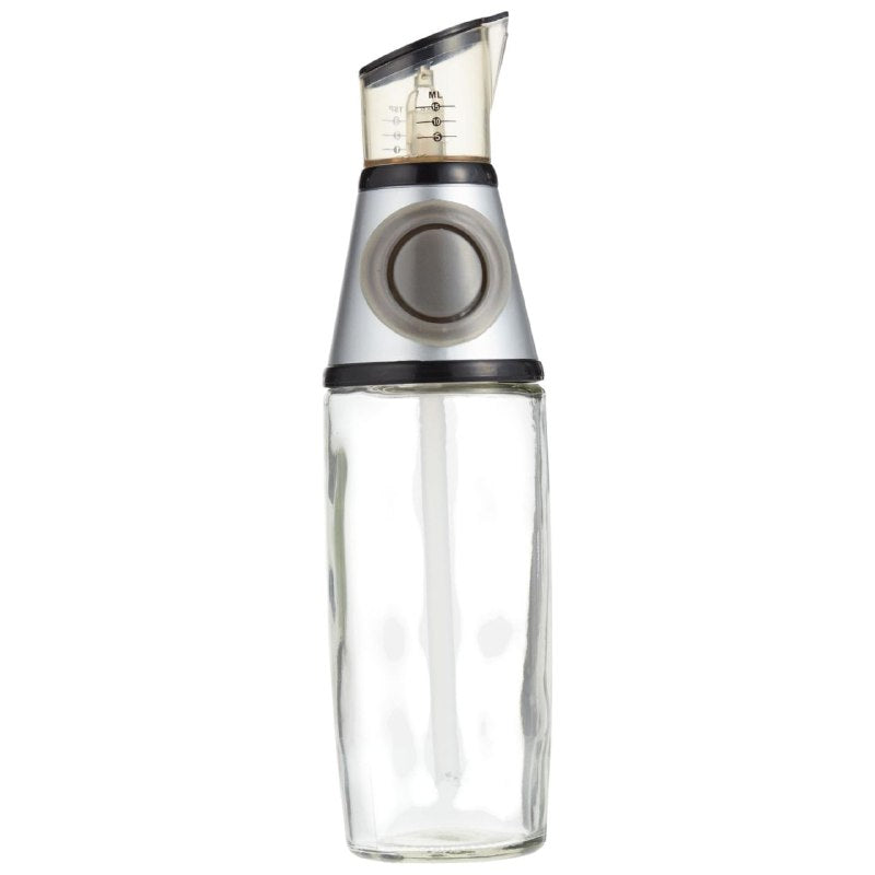 BOTELLA DISPENSADORA DE ACEITE Y VINAGRE, SEGURO PARA REFRIGERADOR O ESTANTE, MIDE LA CANTIDAD EXACTA DE ACEITE O VINAGRE QUE DESEE PRESS & MEASURE 500ML