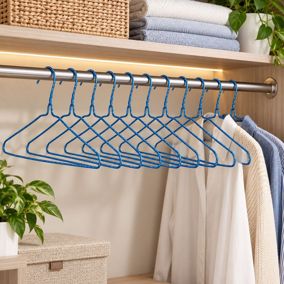 SET DE GANCHOS PARA ROPA BENELI HOME 10UND 40CMX20CM