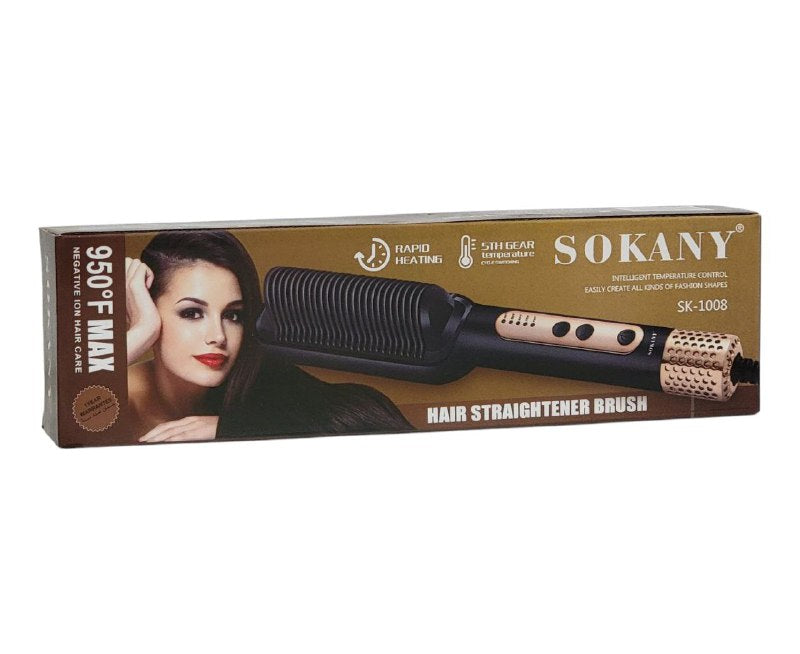 CEPILLO ALISADOR DE CABELLO DE ALTA POTENCIA IONICO MODELO SK-1008 SOKANY 30CM