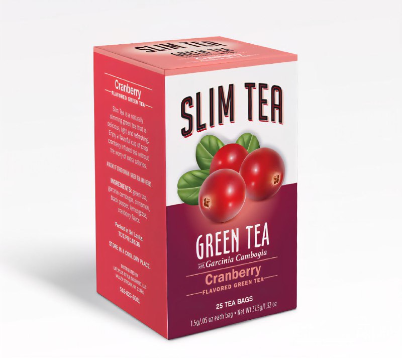 SUPLEMENTO HERBAL TÉ NATURAL ADELGAZANTE SABOR A ARANDANOS 25UND SLIM TEA