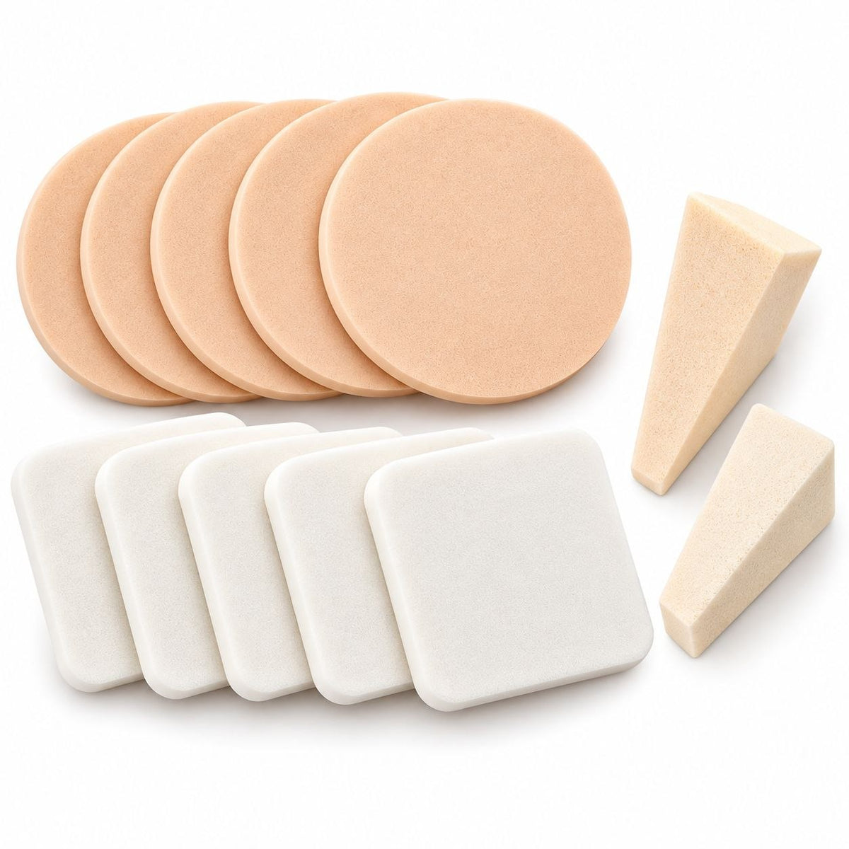 SET DE ESPONJAS SURTIDAS DE MAQUILLAJE BAZIC BEAUTY 20PCS