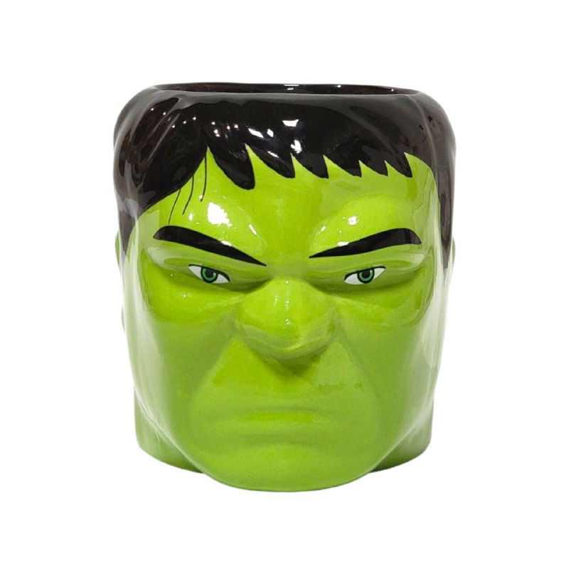 TAZA DE CERAMICA, RESISTENTE AL CALOR, MANGO CREATIVO DISEÑO ABS MARVEL HULK