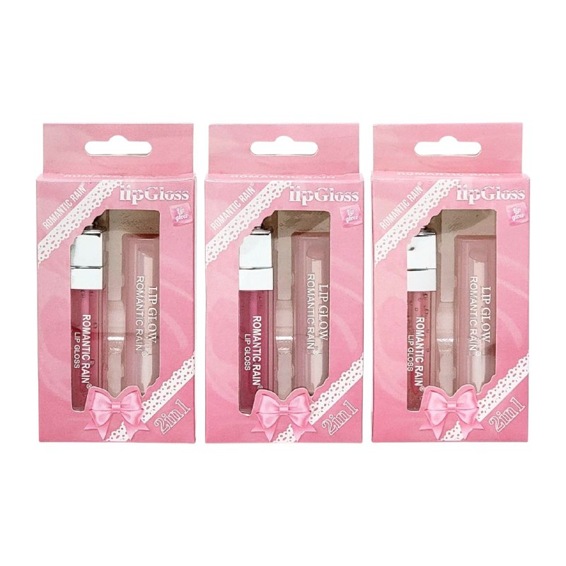 DUO DE BRILLO LABIAL Y BALSAMO LABIAL HIDRATANTE ROMANTIC RAIN (DUPE DE DIOR)