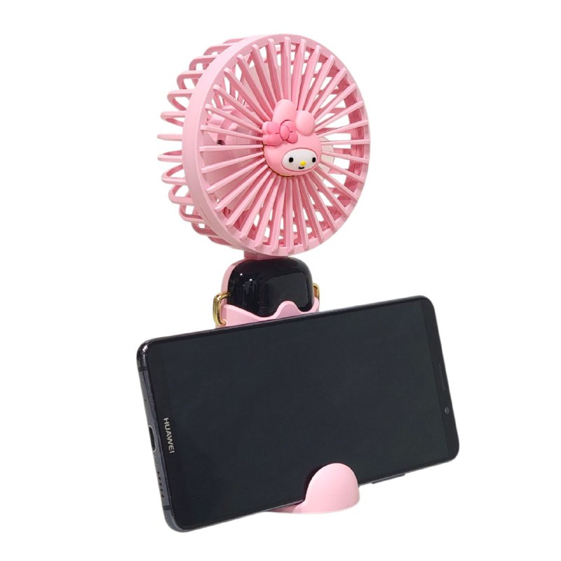 VENTILADOR DE MANO O MESA RECARGABLE CON SOPORTE PARA CELULAR 4 ESTILOS