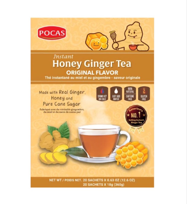 TE DE MIEL Y JENGIBRE FORTALECE EL SISTEMA INMUNOLOGICO Y NUTRE NATURALMENTE POCAS TEA 20UND