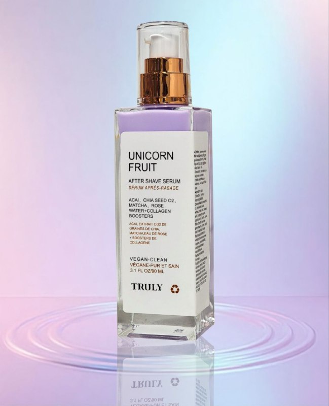 SUERO CORPORAL HIDRATANTE PARA DESPUES DEL AFEITADO CON AROMA MUNDIALMENTE FAMOSO UNICORN FRUIT TRULY 90ML