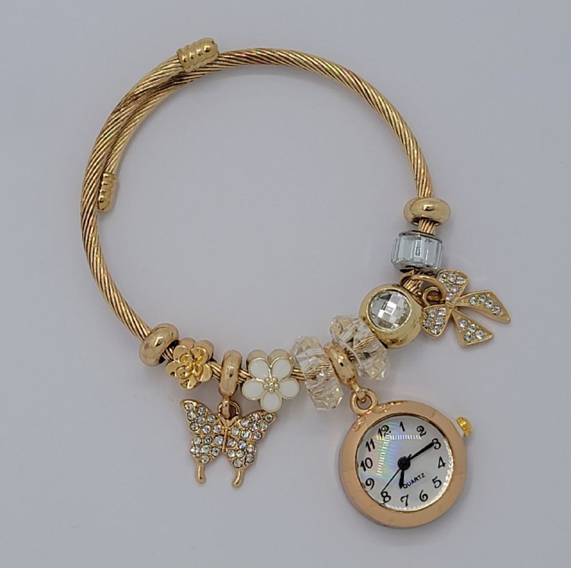 RELOJ ECONOMICO TIPO PANDORA PARA DAMA