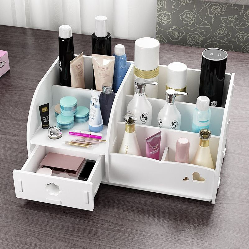 ORGANIZADOR DE COSMETICOS O JOYERIA COLOR BLANCO 28X19X14CM