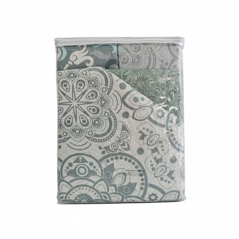 JUEGO DE SABANAS CAMERA EDREDON REVERSIBLE DE 3PCS QUEEN BENELI HOME