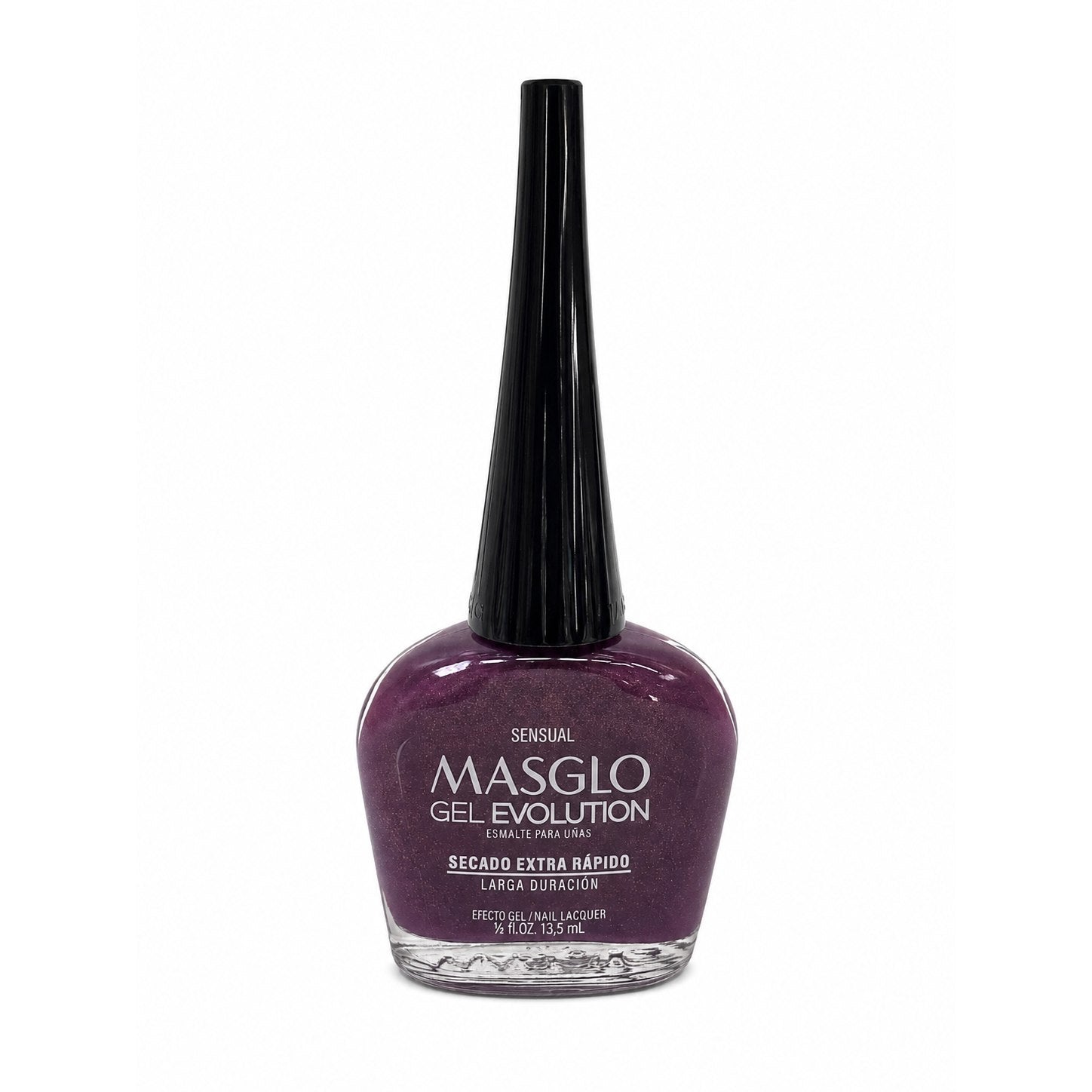 ESMALTE DE UÑAS CON EFECTO GEL DE SECADO EXTRA RÁPIDO MASGLO GEL EVOLUTION PASO 2 "ESTILO SENSUAL" 13.5 ML