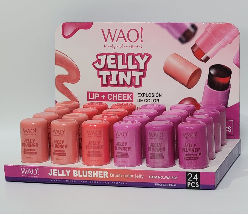 BLUSH RUBOR PARA LABIOS Y MEJILLAS COLOR NATURAL WAO BEAUTY AND ACCESORIES JELLY BLUSH 7G