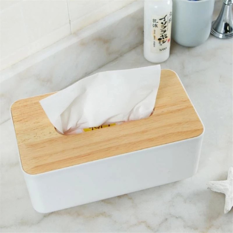 SERVILLETERO ORGANIZADOR CAJA DE ALMACENAMIENTO UNIVERSAL CON TAPA DE MADERA KENNEDY HOME COLLECTIONS