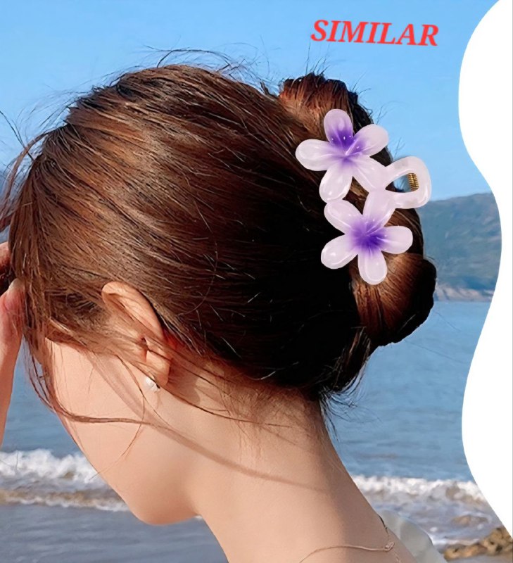 GANCHO PARA EL CABELLO DE PINZA DE FLOR HAWAIANA DOBLE, PINZAS DE SUJECION FUERTE, ACCESORIO PARA EL CABELLO 8X5CM, PAQUETE 12UND