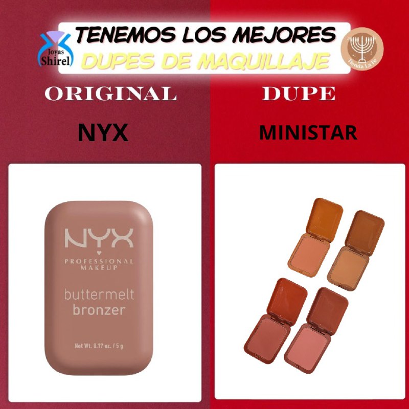 BRONCEADOR RUBOR COLORIDO TONOS VIBRANTES ACABADO MATTE NATURAL MINISTAR 8G (DUPE DE NYX)