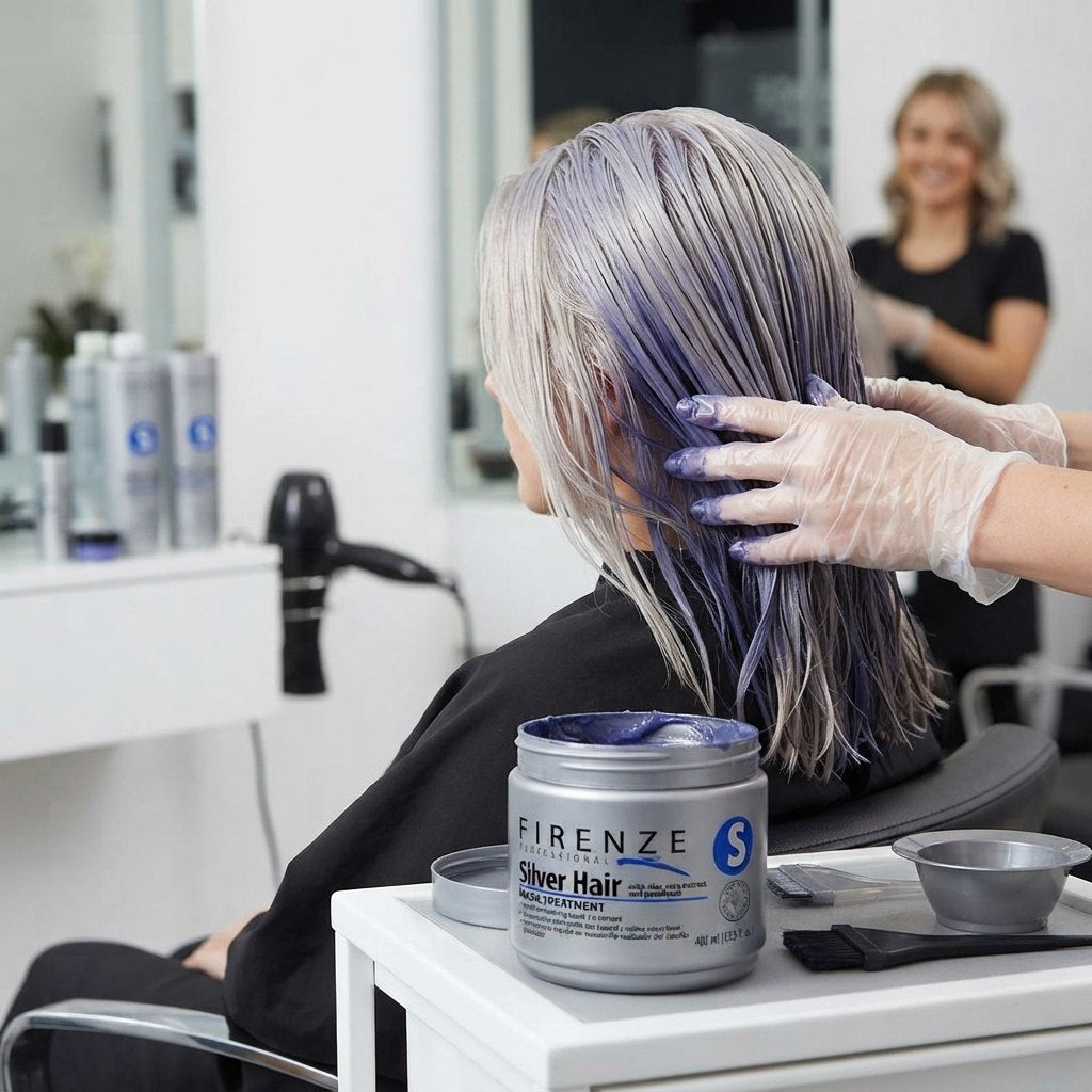 MASCARILLA TRATAMIENTO MATIZADOR SILVER HAIR FIRENZE PROFESSIONAL 400ML
