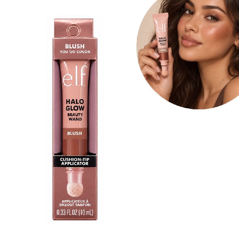 RUBOR LIQUIDO CON APLICADOR DE ESPONJA TONO YOU GO COCOA ELF 10ML
