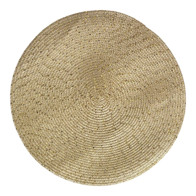 MANTEL PARA MESA REDONDO DE PVC DISEÑO TEJIDO TEXTURIZADO 38CM