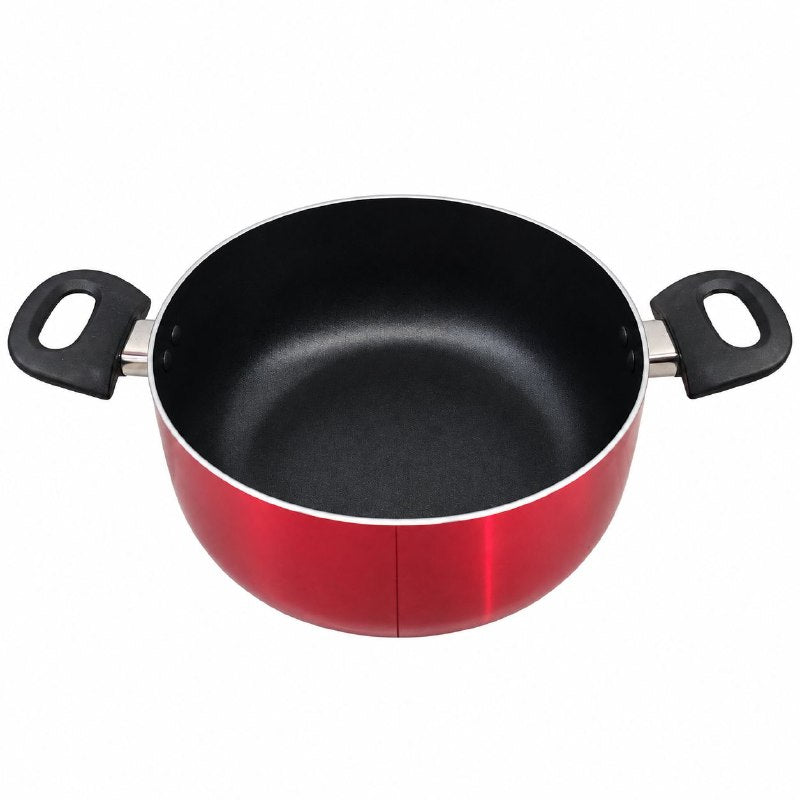 OLLA CACEROLA ANTIADHERENTE CON TAPA DE VIDRIO DE 24CM BENELI HOME