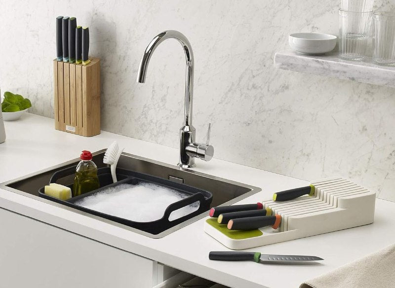 ORGANIZADOR DE COCINA PARA CUCHILLOS DE 2 NIVELES COMPACTO