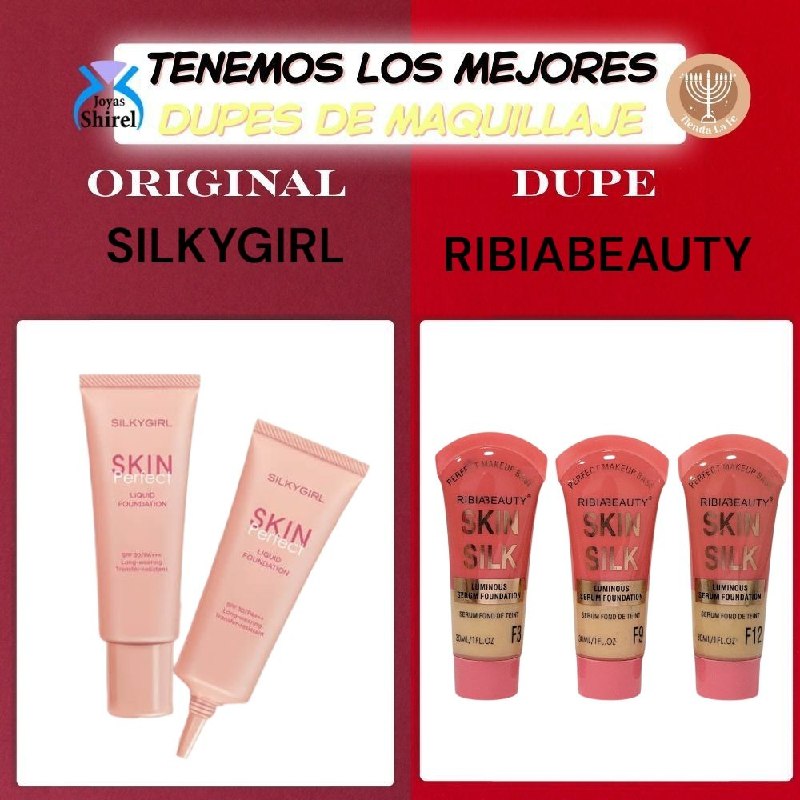 BASE DE MAQUILLAJE LIQUIDA SUERO LUMINOSO RIBIABEAUTY 30ML (DUPE DE SILKY GIRL)