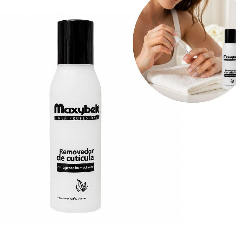ACEITE REMOVEDOR DE CUTICULAS CON AGENTES HUMECTANTES ABLANDADORES MAXYBELT 90ML
