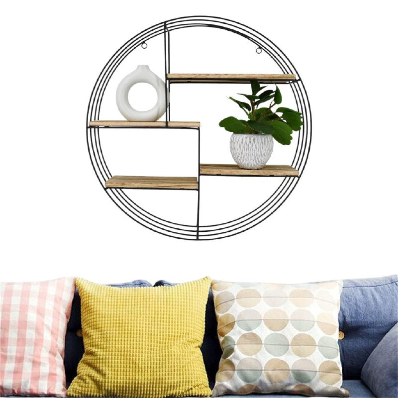 DECORACION ESTANTE DECORATIVO DE METAL PARA PARED 50X50CM