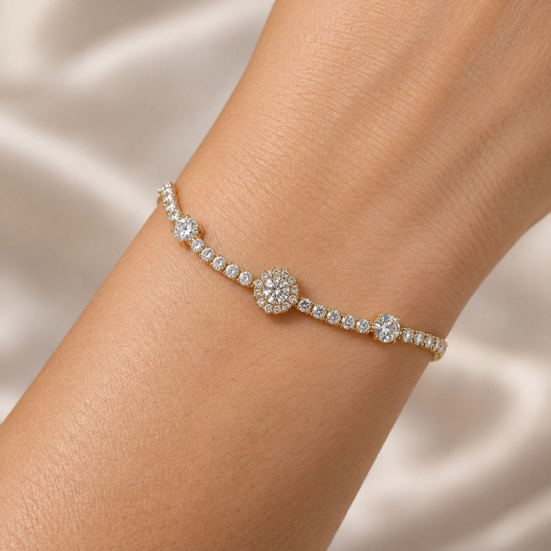 PULSERA DE ENCHAPE PARA DAMA 18CM