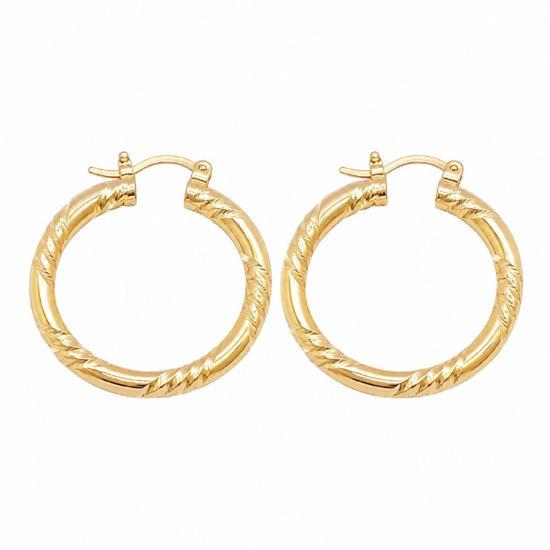 ARGOLLAS DE ENCHAPE PARA DAMA 4CM