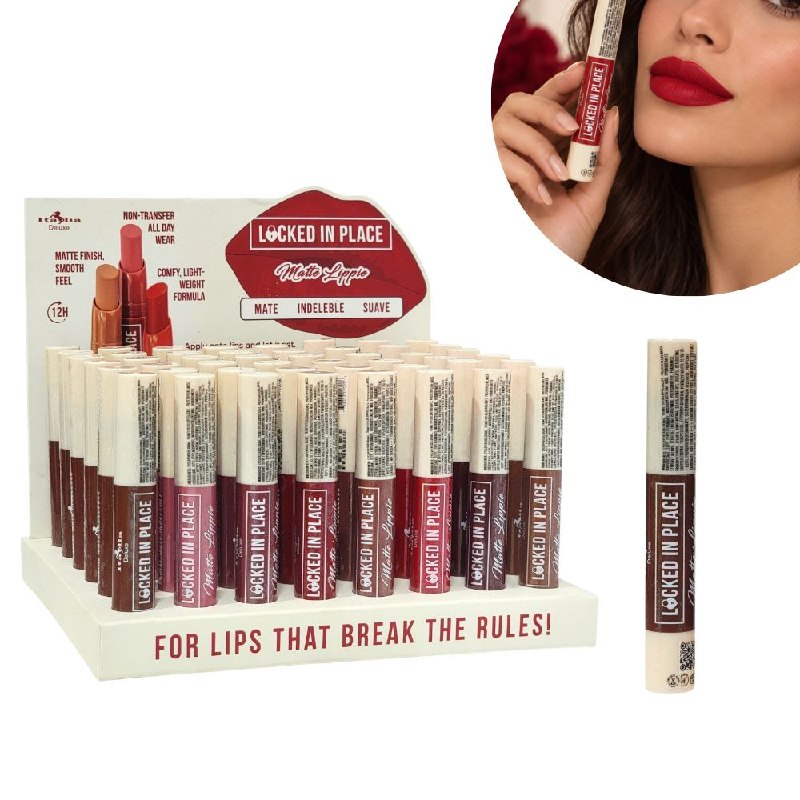 BRILLO LABIAL MATE DE LARGA DURACION DE 24H ITALIA DELUXE 12ML