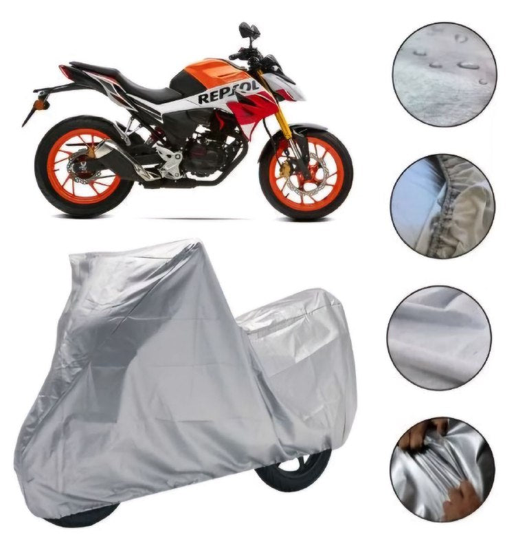 CAPOTE FORRO PARA MOTOCICLETA, CUBRE EL 100%, RESISTENTE AL AGUA, LIGERO, REUTILIZABLE 140X240CM