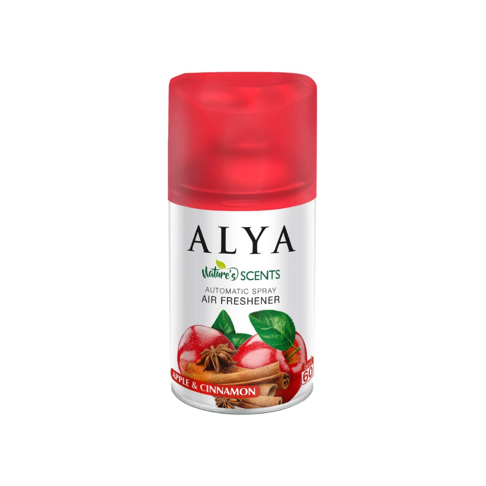 REPUESTO AMBIENTADOR SPRAY AUTOMÁTICO AROMA MANZANA Y CANELA ALYA NATURE'S 250ML