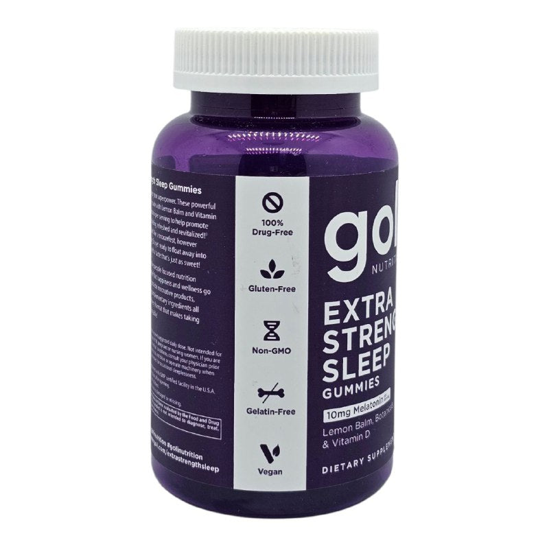 GOMITAS PARA DORMIR EXTRA FUERTES DE GOLI BALSAMO DE LIMON Y VITAMINA D, 10MG DE MELATONINA GOLI NUTRITION 50UND