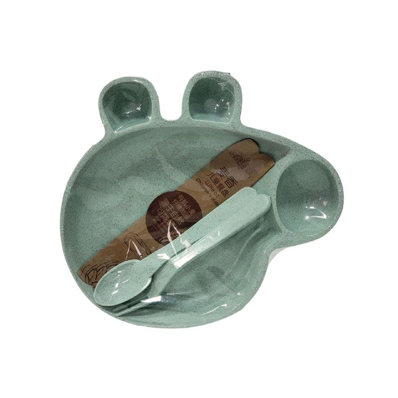 PLATO EN SET INFANTIL DE 4 DIVISIONES DE PEPPA PIG 3 COLORES
