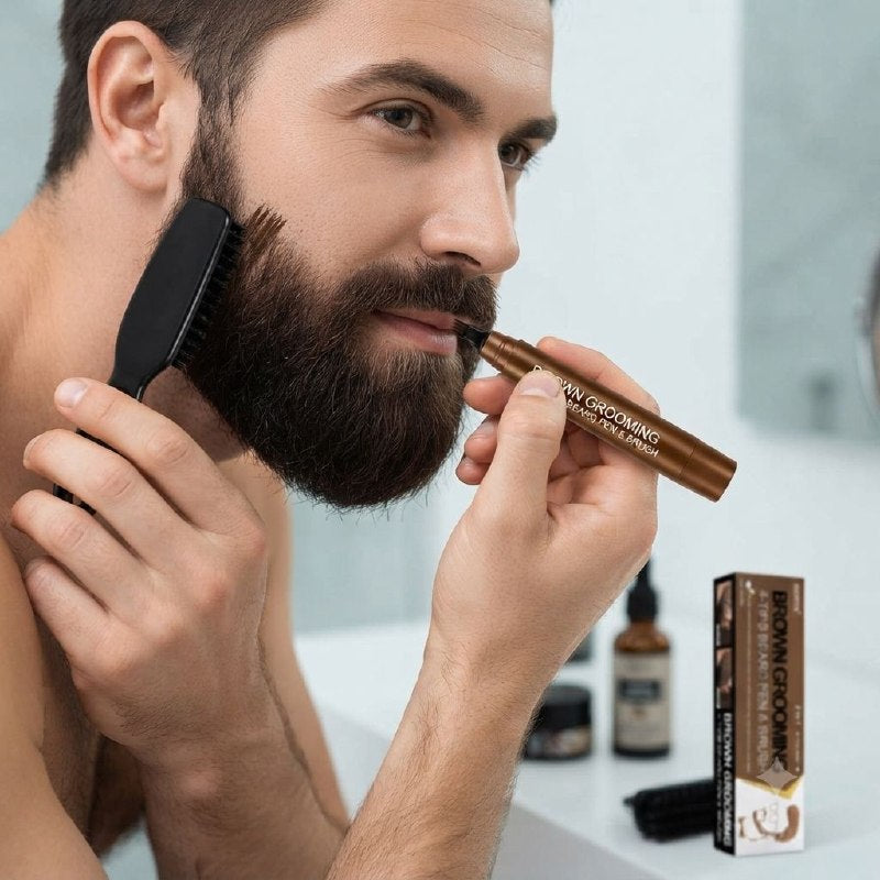 SET DE RELLENADOR DE PRECISIÓN PARA BARBA, BIGOTE Y PATILLAS BUNEE BEARD FILLER PEN KIT