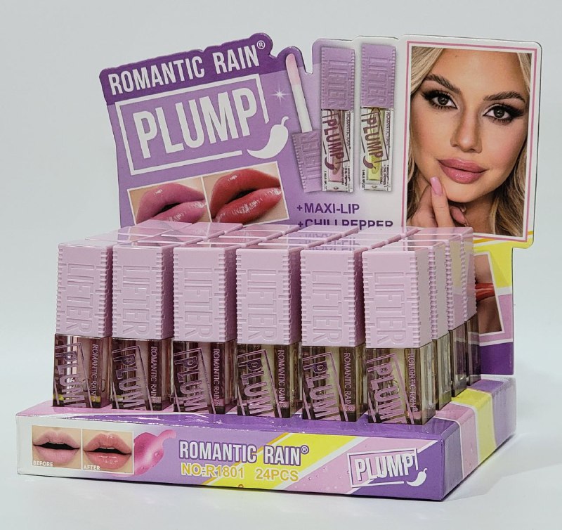 BRILLO LABIAL DUPE MAYBELLINE LIFTER VOLUMIZADOR DE LABIOS MAXI LABIOS + CHILE PIMIENTO RAMANTIC RAIN PLUMP 5.4ML