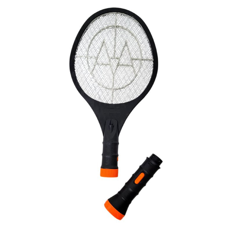 RAQUETA MATA MOSQUITOS ELECTRICA 2 EN 1, CON FOCO DE MANO, ALTA ENERGIA, ENCHUFE PLANO LUMILED