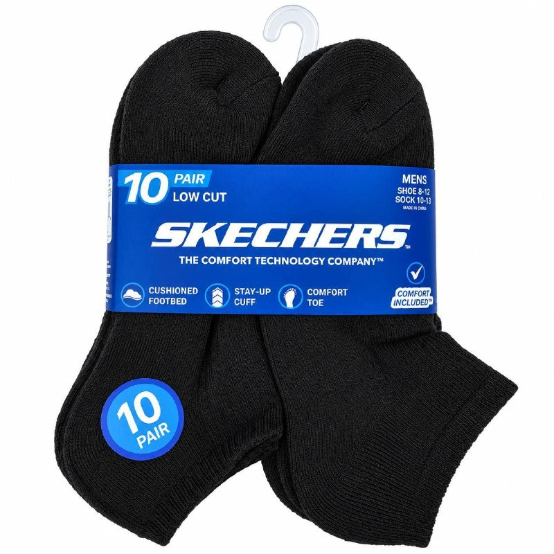 CALCETA TOBILLERA SKECHERS ORIGINAL PARA HOMBRE 10 PARES TALLA: 10-13