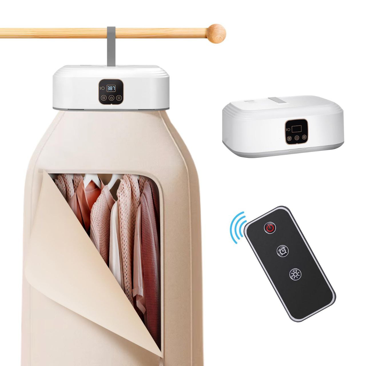 MAQUINA SECADORA DE ROPA PLEGABLE, PORTÁTIL SECADO RAPIDO, PEQUEÑO Y PORTATIL, CONTROL REMOTO RAPIDO SECADO FOLDING CLOTHES DRYER