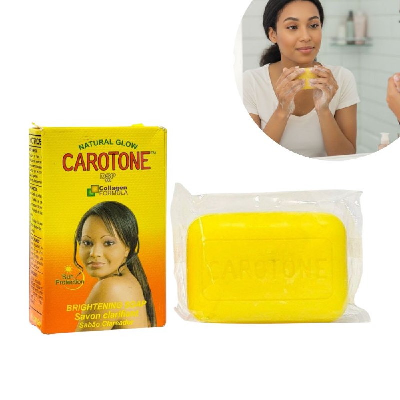 JABON FACIAL EN BARRA ACLARANTE E ILUMINADOR CON COLAGENO CAROTONE NATURAL GLOW 190G