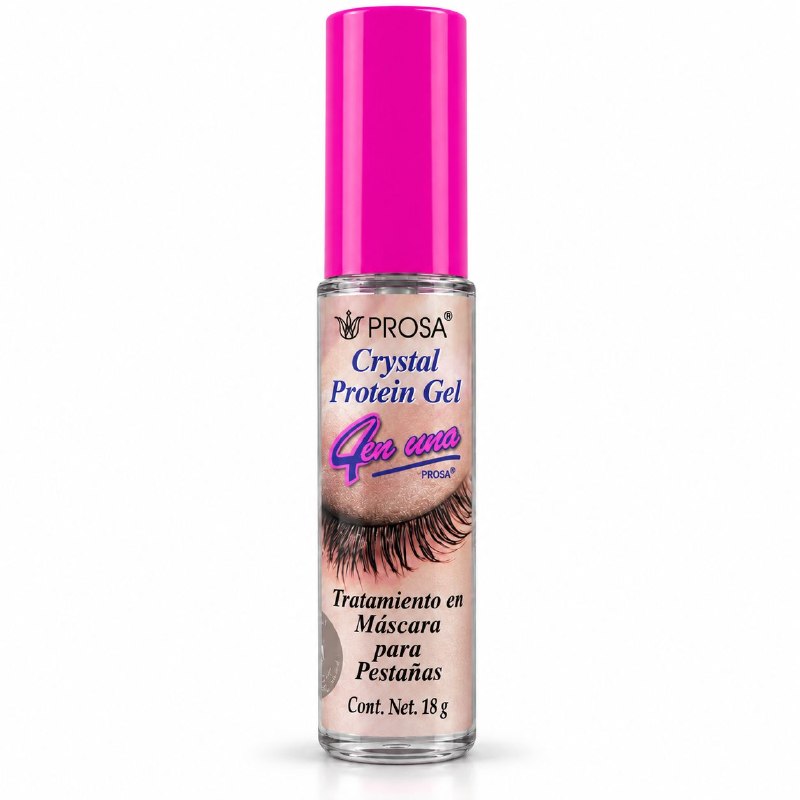 MÁSCARA DE PESTAÑAS 4 EN 1 GEL DE PROTEÍNA CRISTAL TRATAMIENTO PARA PESTAÑAS Y CEJAS PROSA 18G 1 UND