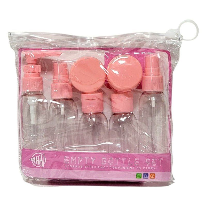 SET PARA VIAJAR VACIAS, EFICIENCIA DE ALMACENAMIENTO COMODO DE 7 PIEZAS, PARA LIQUIDOS Y CREMAS PARA VIAJES EMPTY BOTTLE