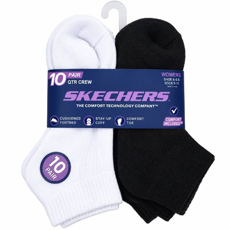 CALCETA TOBILLERA SKECHERS ORIGINAL PARA MUJER 10 PARES TALLA: 9-11