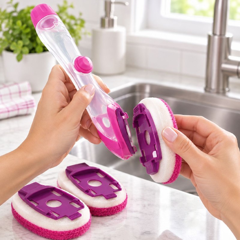 CEPILLO DE REPUESTO DE ESPONJA PARA DISPENSADOR DE DETERGENTE 2PCS PAREX 9CM