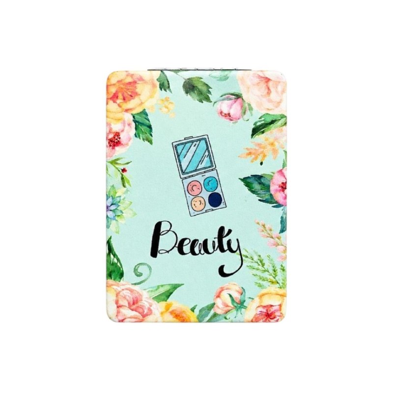 ESPEJO COMPACTO PLEGABLE CON DISEÑO FLORAL RESISTENTE STAY BEAUTIFUL 9X6CM