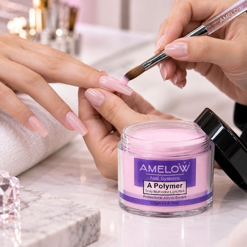 POLVO ACRILICO DE POLIMERO PARA ESTRUCTURA Y CONSTRUCCION DE UÑAS AMELOW 120G