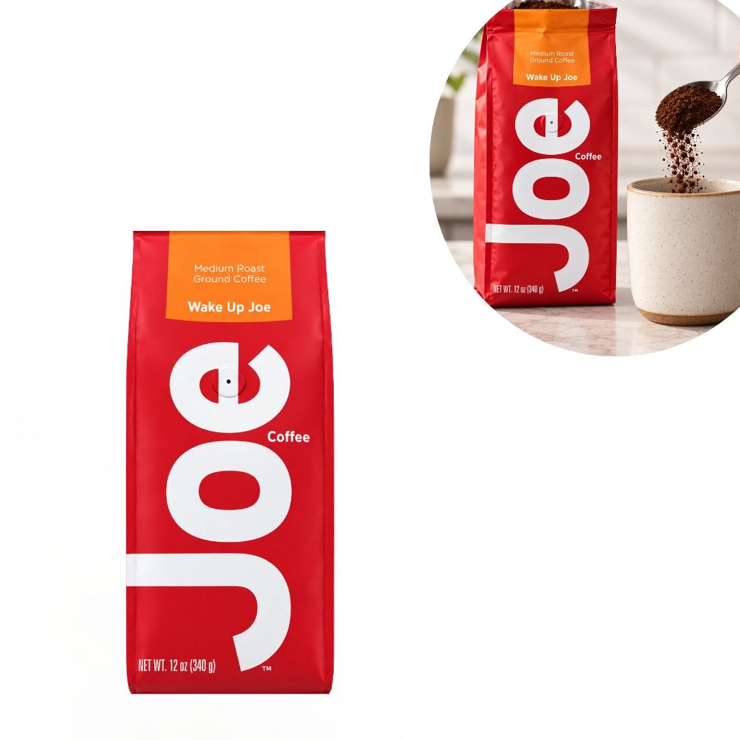 CAFÉ MOLIDO WAKE UP JOE TUESTE MEDIO SABOR EQUILIBRADO Y AROMÁTICO JOE COFFEE 340G 1 UND