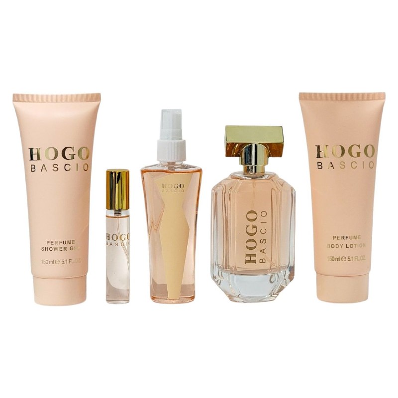 SET PERFUME ECONÓMICO ESTUCHE PARA DAMA HOGO BASCIO