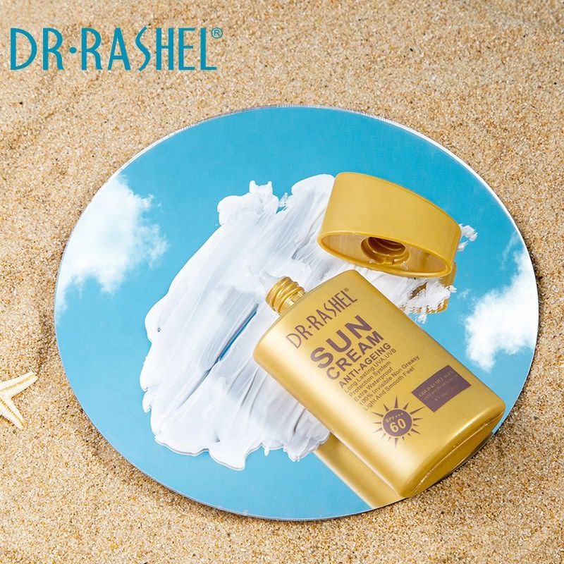 PROTECTOR SOLAR ANTIEDAD CON ORO Y COLAGENO HIDRATANTE 80G, PROTECCION PREMIUM QUE COMBATE EL ENVEJECIMIENTO Y LOS DAÑOS SOLARES, DISMINUYE ARRUGAS Y MANTIENE LA PIEL JOVEN DR RASHEL