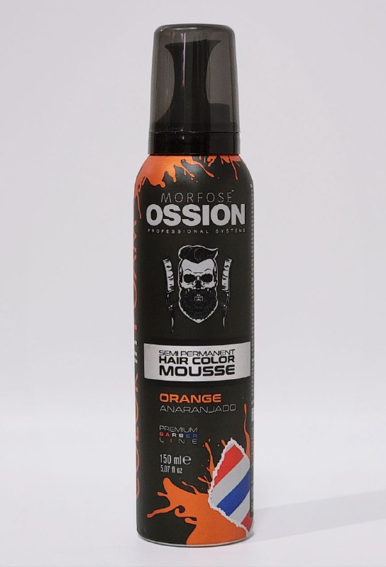 TINTE PARA EL CABELLO EN ESPUMA SEMI PERMANENTE COLOR ANARANJADO MORFOSE OSSION 150ML