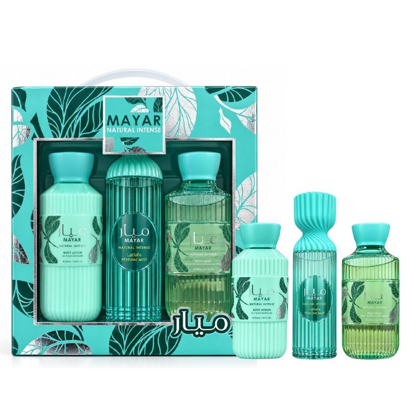 SET NATURAL INTENSE MAYAR SPLASH 250ML, BODY LOTION 236ML, SHOWER GEL 300ML (M) (AROMA SIMILAR LATTAFA MAYAR NATURAL INTENSE)
